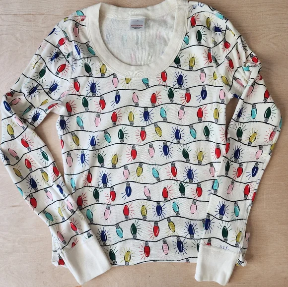 Hanna Andersson Bright Bulbs Unisex Long John Jogger Pajama Set Adult XS - Picture 5 of 11